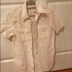 Men’s short sleeved GUESS casual button down shirt
